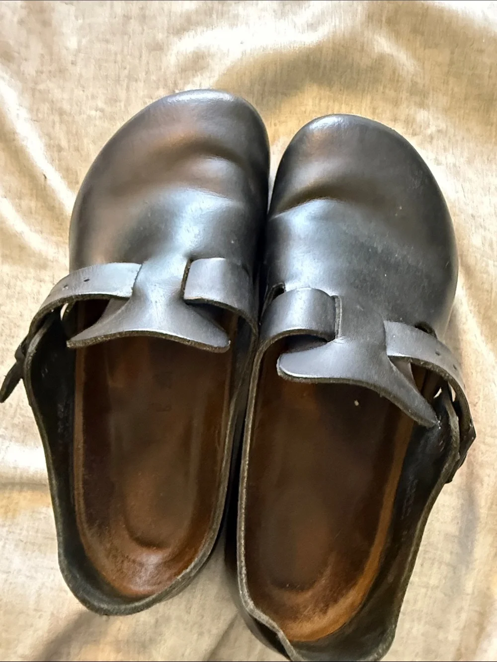 Birkenstock Black Leather Clog Sandals - Picture 2 of 3
